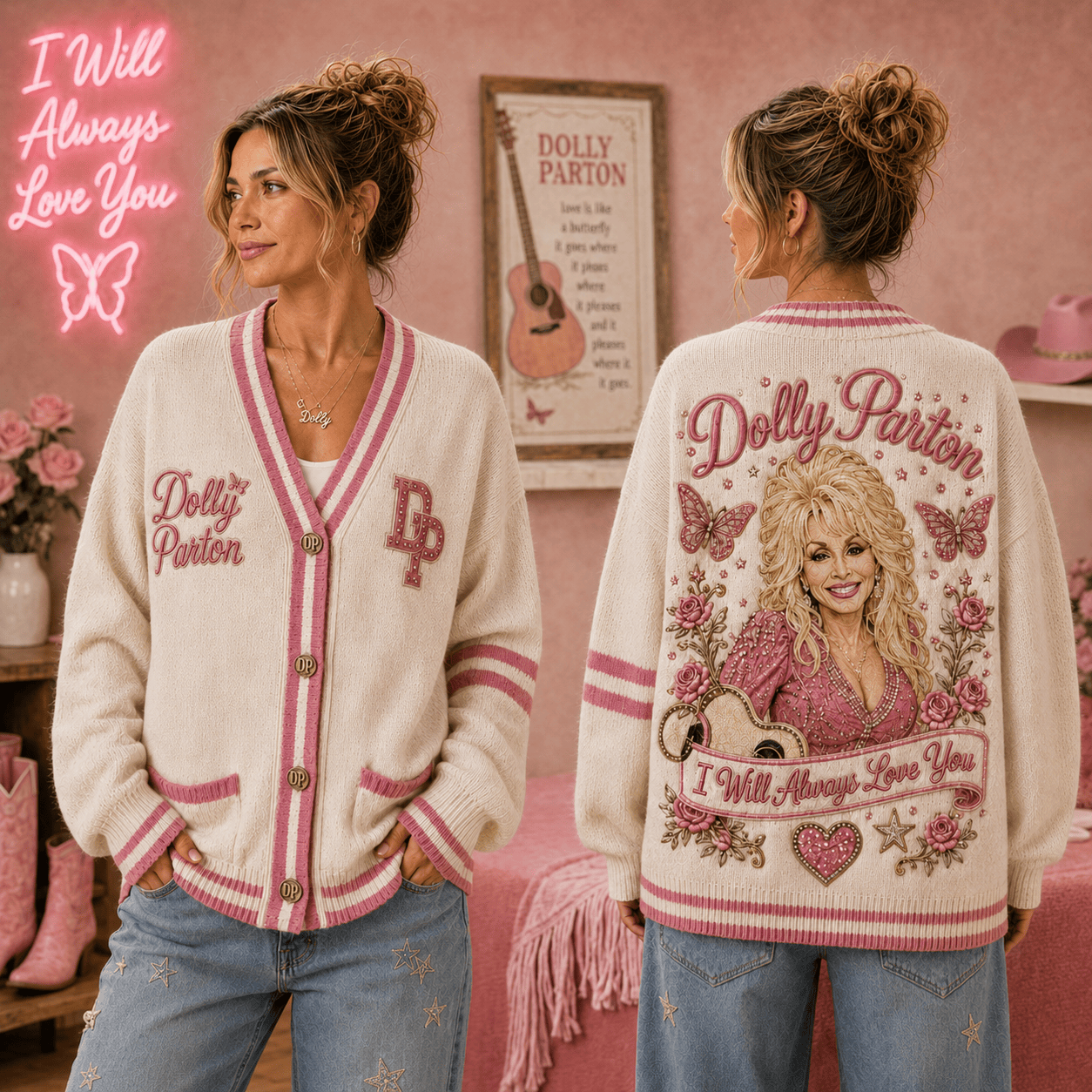 DLPT CARDIGAN SWEATSHIRT WITH BUTTON TMH