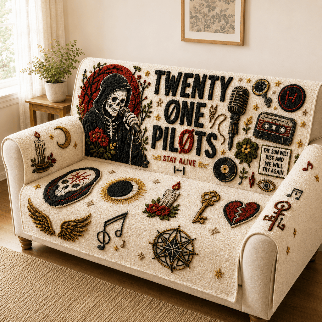 TOP Tufted Sofa Cover & Pillow Set NTKO