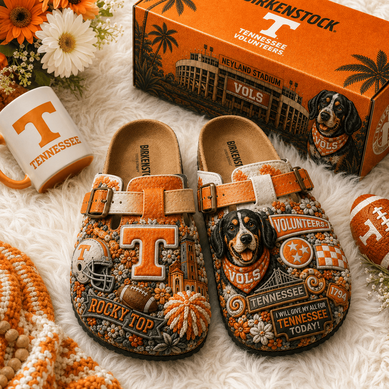 PREMIUM TVF MINK SUEDE CLOGS TTNL