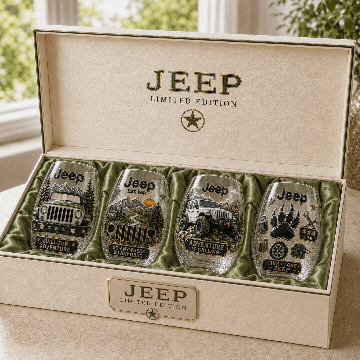 Premium JEEP Wine Glass Cup TTN